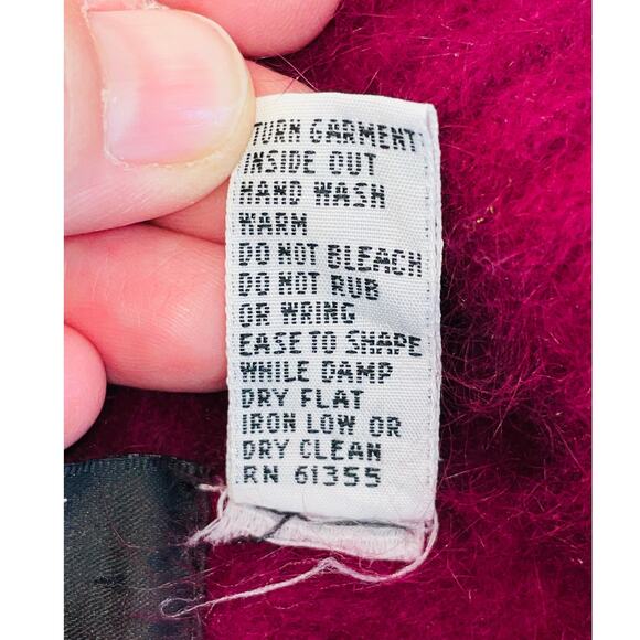 Studio J Cowl Neck Angora Sweater - Women's Size M - 70% Angora in Magenta - Picture 8 of 8